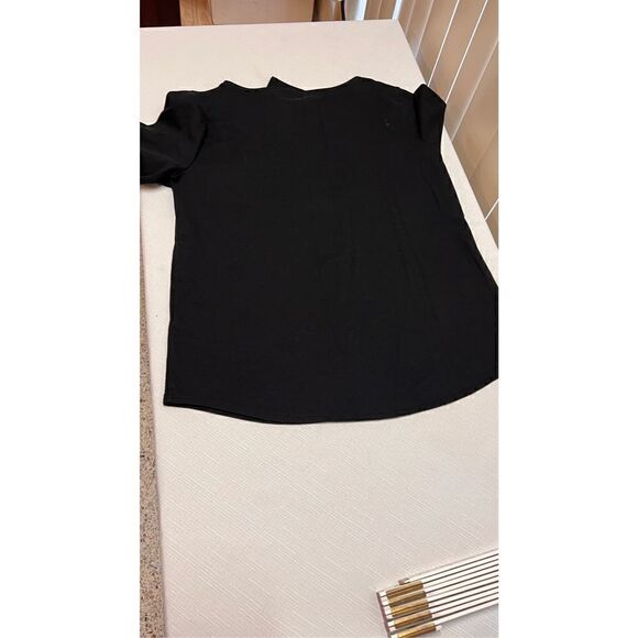 J CREW MERCANTILE BLACK BELL SLEEVE BLOUSE SHIRT SIZE XS - Picture 6 of 9